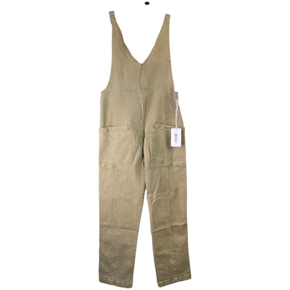 Zenana Women's Tan Denim Overalls, Size S, NWT - Picture 1 of 5